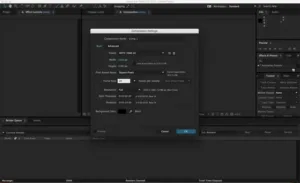 Make and Set Up a New Composition in adobe after affect